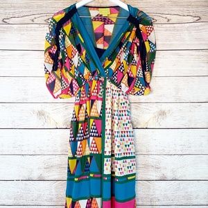 Maeve Anthropologie Geometric Patterned Dress